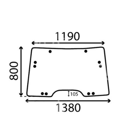 Szyba przednia przeźroczysta L155784, L171338 John Deere