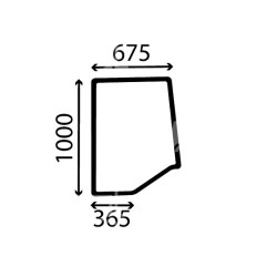 Szyba drzwi Lewych Case
7110, 7120, 7130, 7140, 7150 1340194C1
