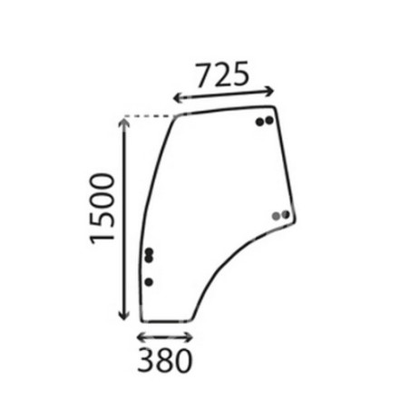 Szyba drzwi lewa 04418951