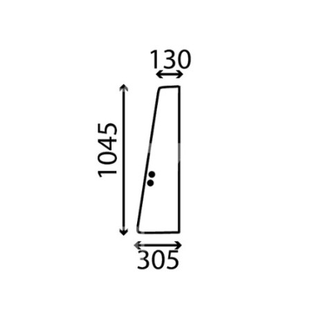 AKK2229 Szyba drzwiowa przednia zielona 3389399M2
