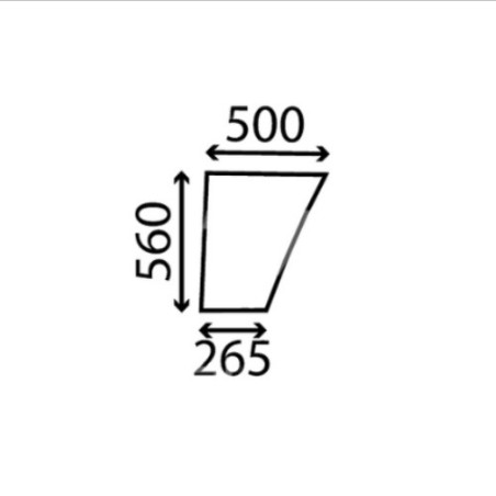 Szyba drzwiowa dolna zielona L62577