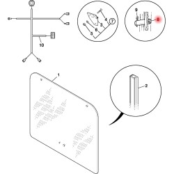 Klamka tylnej szyby JCB 555-210R 555-260r 506-23TC 508-66TC 509-23TC 509-45TC 510-44STC 510-55 TC 526-56
527-58FS 527-58