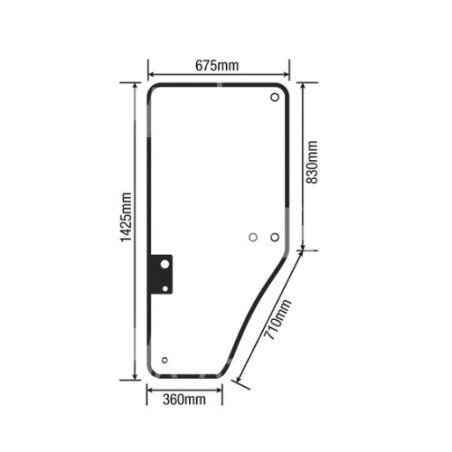 Szyba drzwi lewa R131163 R96191