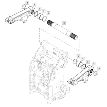John Deere Hubarmsatz rechts+links R218918, R560938, R218917, R560935
