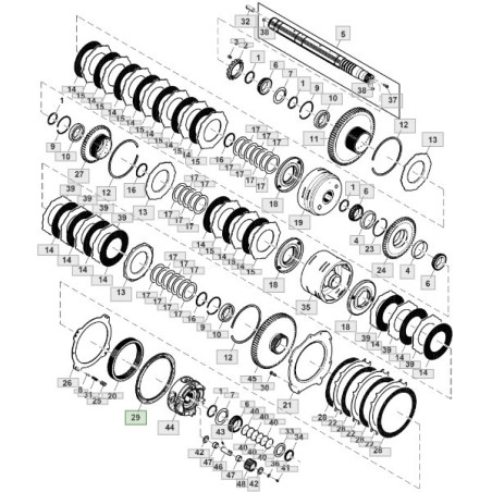 Tłok sprzęgła John Deere 2854, 8100, 8100T, 8110, 8110T, 8120, 8120T,
8130, 8225R, 8230, 8230T, 8235R