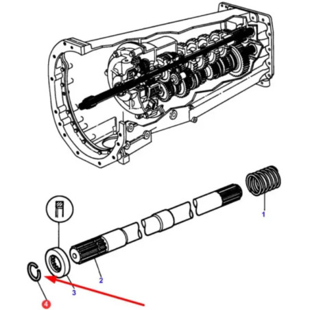 Pierścień zabezpieczający wałek WOM 3050, 3060, 3060 E, 3065, 3070, 3075, 3080, 3085, 3090, 3095, 3115, 3120