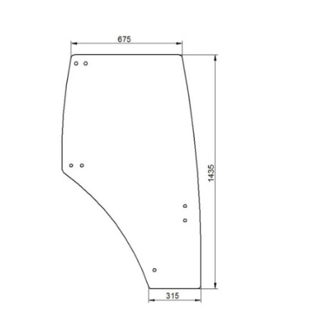 AKK2264 Szyba drzwi prawa