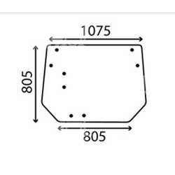 Szyba tylna john deere VPM7193, L57284