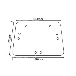 Szyba tylna R110990, RE51363