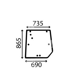 Szyba tylna massey 3715438M1