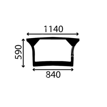 AKK2616 Szyba tylna dolna z nadrukiem