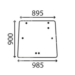 Szyba tylna zielona 3618433M2
