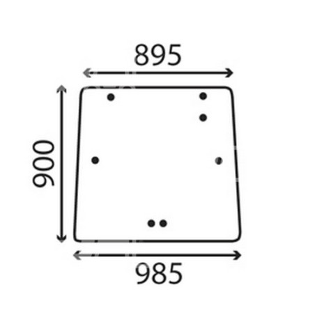 Szyba tylna zielona 3618433M2