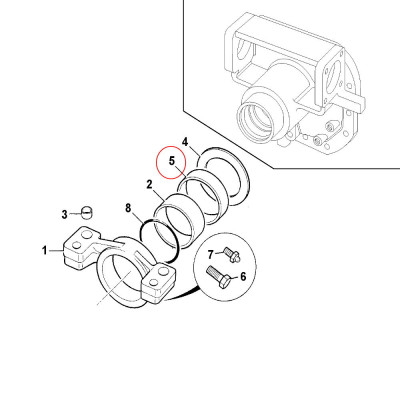 448/26302 Tuleja mocowania mostu JCB 520 530 535-95 536-70 540 541-70 535-60 526-55 550-80, 560-80