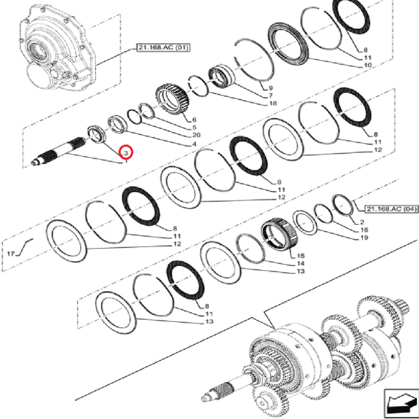 84131958 Nakrętka M47.5x1.5mm New Holland T4 T4.85 T4.100 T4.105 T4.110 T4.120 Case FARMALL 85C FARMALL 90C FARMALL 115C