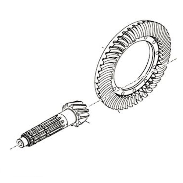 Wałek atakujący koło talerzowe 87385863 47123047 Case FARMALL 105U New Holland T5000  T4 T4.95 TD4 TD4.100F TD4000 TD5 TD5.115