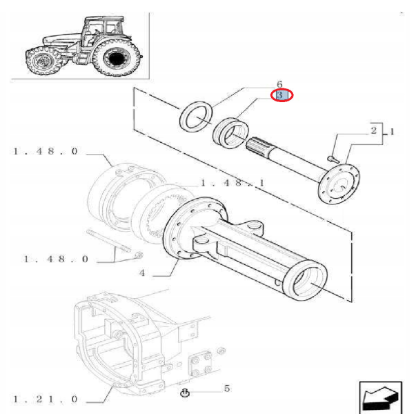 Pierścień uszczelniający 5144973 Case JX JX70U JX1060C New Holland 65 65-88 70 70-90 85-90 TN TN55D TN75DA T4050 T5060 TL100