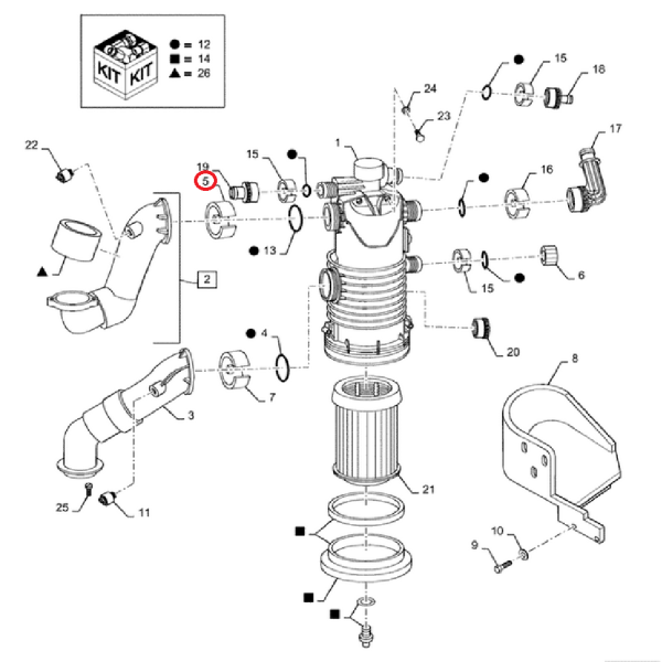 84121298 Pierścień zabezpieczający Case MAXXUM 140 PUMA 165 New Holland T6 T6.140 T6.160 T7 T7.190 T7.210 T1804 T2104 T2304