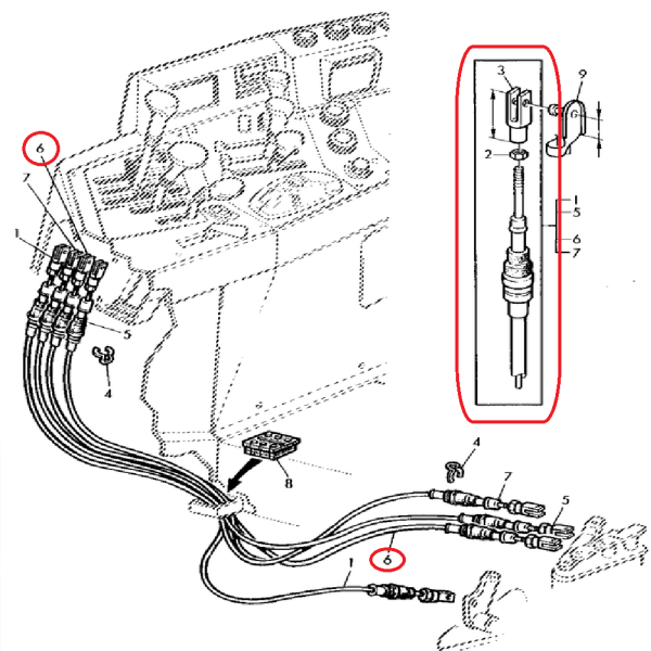 Linka sterowania AL79523 John Deere 6506 882 1185 mm