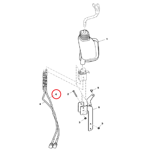 Linka hydrauliczna ładowacza TUR DC49629 945 mm John Deere 5070M 5080M 5090M 5100M 533 583 633 H310