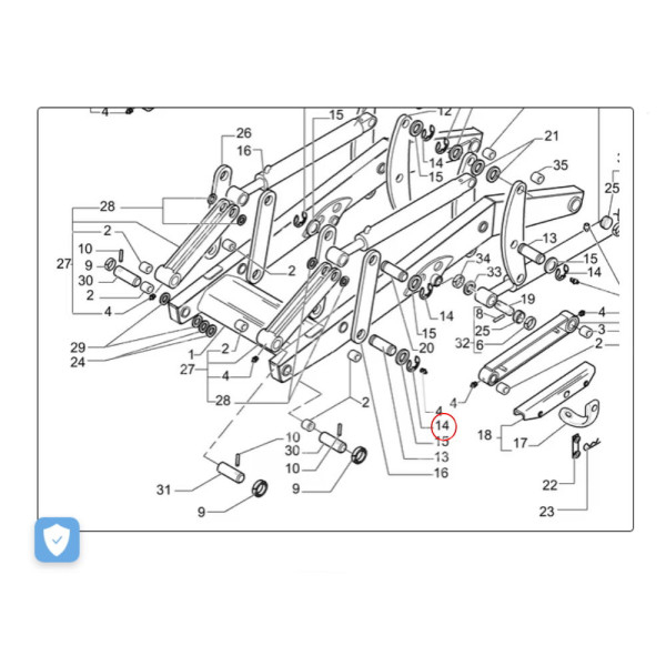 Schutz des Stifts des Schließzylinders der Schaufel 85805654 86625149