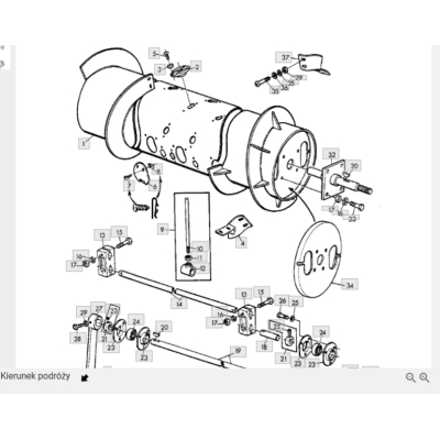 AZ26904 Wałek Bębna Ślimak AZ19160, AZ26904, John Deere: 
925, 930, 932, 935, 940, 942, 945, 950, 952, 955, 960, 965