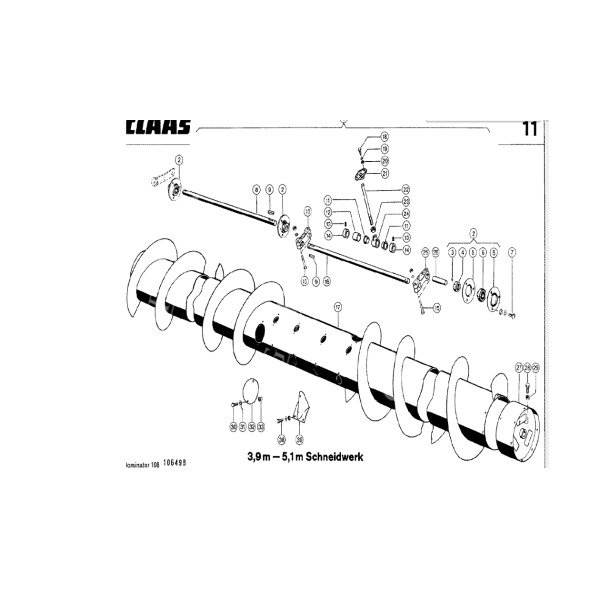 Bęben Hedera Kpl. Stary Typ 3,9m , 6761942 CLAAS DOMINATOR 106 118 68 76 86 96 98 108 78