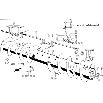 Claas Schneidwerkstrommel 4,5m 0006327250, 632725