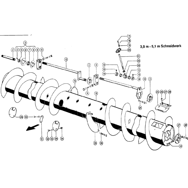 Bęben Hedera Claas 4,5m 0006327250, 632725