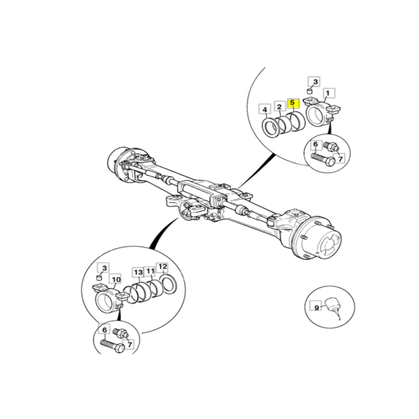 JCB 448/26404   533-105 535-125 535-140  531-70 541-70 Tuleja mocowania mostu