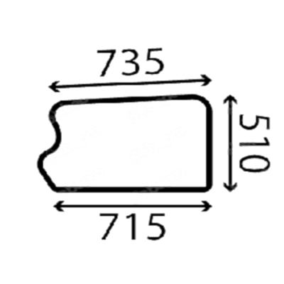 Szyba drzwi dolna 827/80200 JCB 530 530 SUPER 531-70 532 535-140 535-60 535-595 533-105 535-125 55-95 536-60 537 540-140 541-70