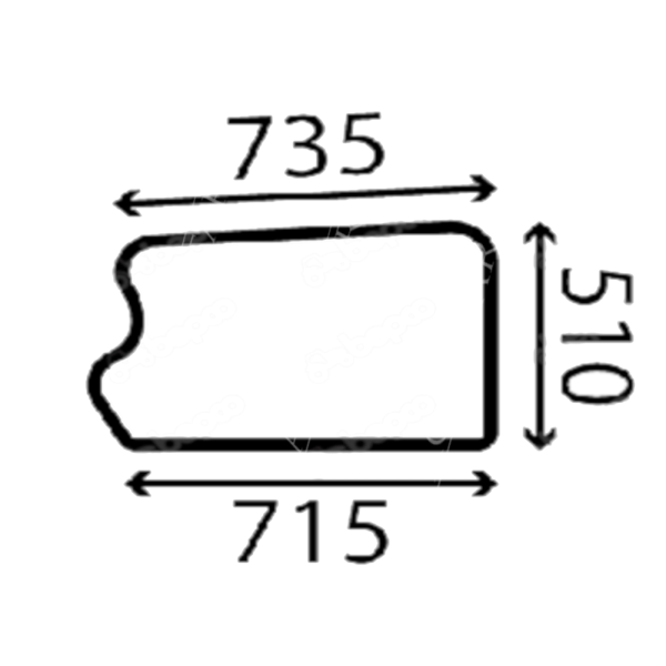 JCB 827/80200 Szyba drzwi dolna JCB 530 S X 531-70 532H 533-105 535-125 535-140 535-140 535-60 535-95 536-70 537 540-170 541-70
