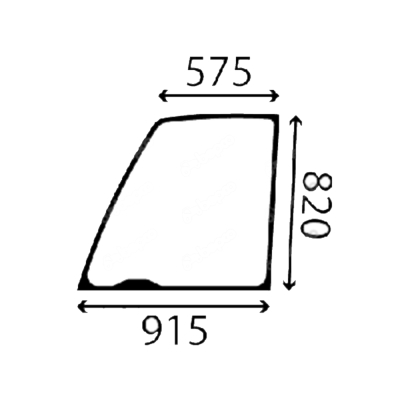 Szyba górna drzwi 827/80201 JCB 526-56 530 537-70 531 532 533-105 535-125 535-140 535-60 535-95 535 536-60 537 540