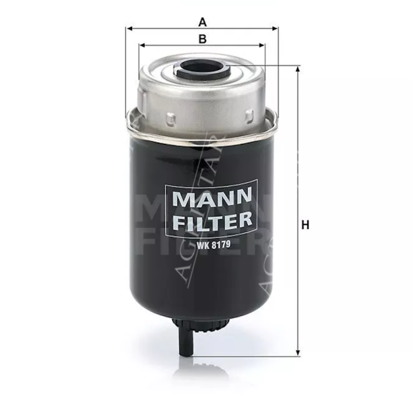 Filtr paliwa frezowany  WK8179 RE546336 RE 546336 RE521248 RE526319 John Deere 5075M 5090R 5100M 6105M 6130R 6225 6425 6534