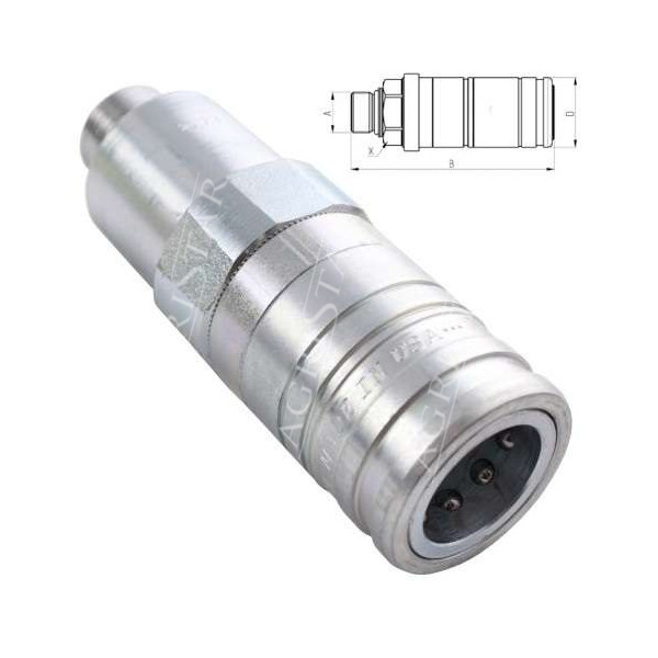 Gniazdo hydrauliczne Parker New Holland TD TL TM T4 T5 T6 T7 TS Renault Ares Ergos Celtis Massey Ferguson 3000-6000