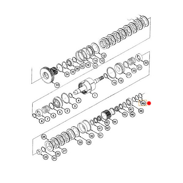 Pierścień wałka skrzyni biegów 2x38mm New Holland
LB75, LB85, LB90, LB95, LB110, LB115,