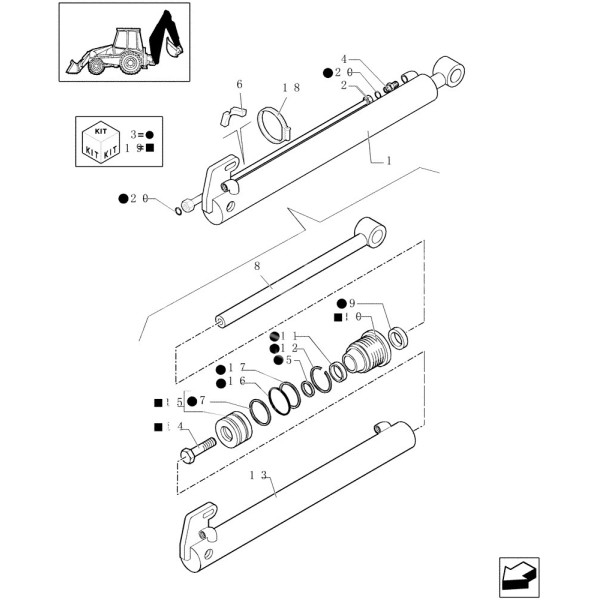 Dichtungssatz 87428620 85819357 für Antrieb Hyd2650