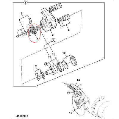 Sprężyna zacisku hamulca ręcznego JCB 515-40 520-40 526 528-70 530 533-105 535 540-170 535-95 15/915203