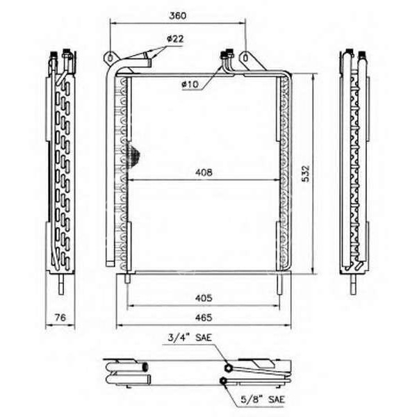 KLI1213 Klimaanlagen-Kondensator-Ölkühler AL111999, AL119566