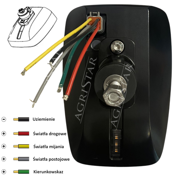 Lampa drogowa LED JCB 3CX 4CX Case 580, 590, 695 Komatsu Volvo BL Terex Fermec New Holland LM LB