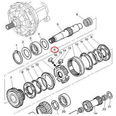 3714238M95 3714238M94 6005024513 Synchronizator rewersu Massey Ferguson 3050 3070 3085 3095 3125 3635 3655 6120 6140 6170 6190
