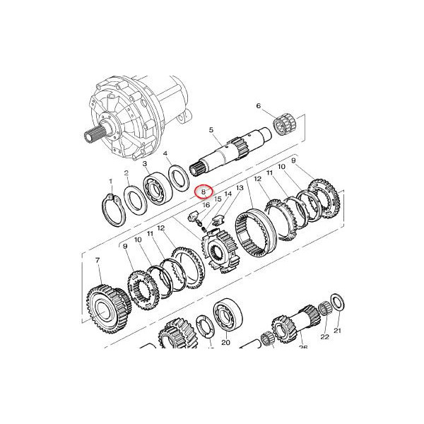 SKR9049 Rückwärtssynchronisation Massey Ferguson 3714238M95