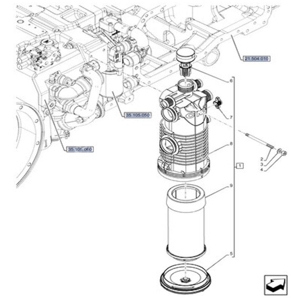Hydraulikfilterpatrone Hydraulisch 47617638 87708150 SH52271 HY90500