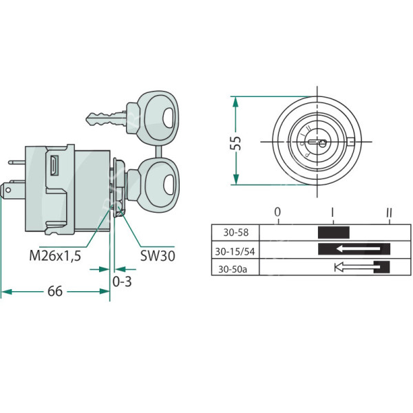 ELE5021 Stacyjka zapłonu G117902020010 G816900020021