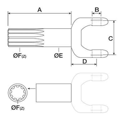 PON3522org Antriebswelle Halbwelle 85826291 CA0044146 L500915 LL7160612