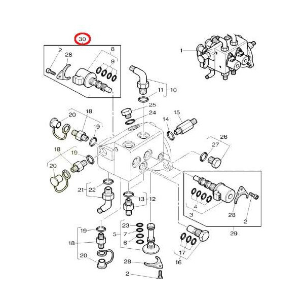 Elektrozawór rozdzielacza skrzyni biegów 3904747M91 Massey Ferguson 5608 5609 6612 6616 7619 7626 7719 7726 5709 5712 5713 5710