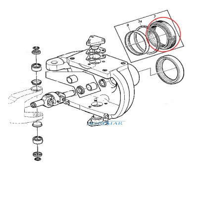 Uszczelniacz piasty koła AL39467 734309172 John Deere 1640 2040 2040S 2140 2250 2350 2450 2550 2650 2650N 2750 2850