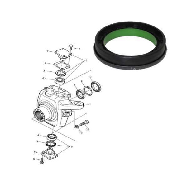 Uszczelniacz trzpienia zwrotnicy 49x68x14mm Fendt 304 305 309 312 412 John Deere 3110 3420 3100 3200 5080 Deutz 6 4 mk2 mk3