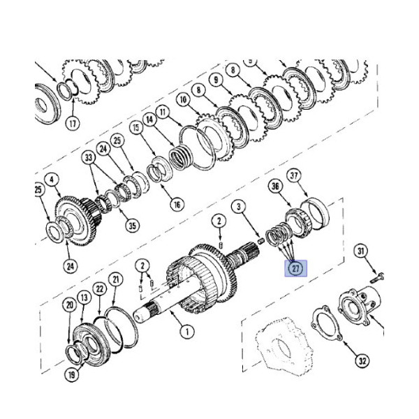 Pierścień wałka rewersu Case Maxxum 5120, 5130, 5140, 5150, 5220, 5230, 5240, 5250,
MX110, MX120, MX135