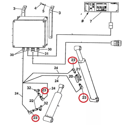 ELE7167 Unterstützung überlast sensor Original 673401 584749 907029